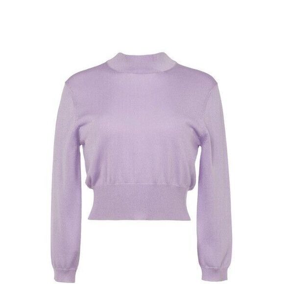 Tibi | Women’s Crispy Viscose Ribbed Waist Pullover XSmall Long Purple B20 - Picture 1 of 8